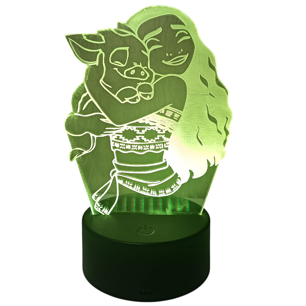 Lampara 3D Moana de 7 colores