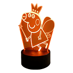 Lampara 3D Peppa Pig de 7 colores