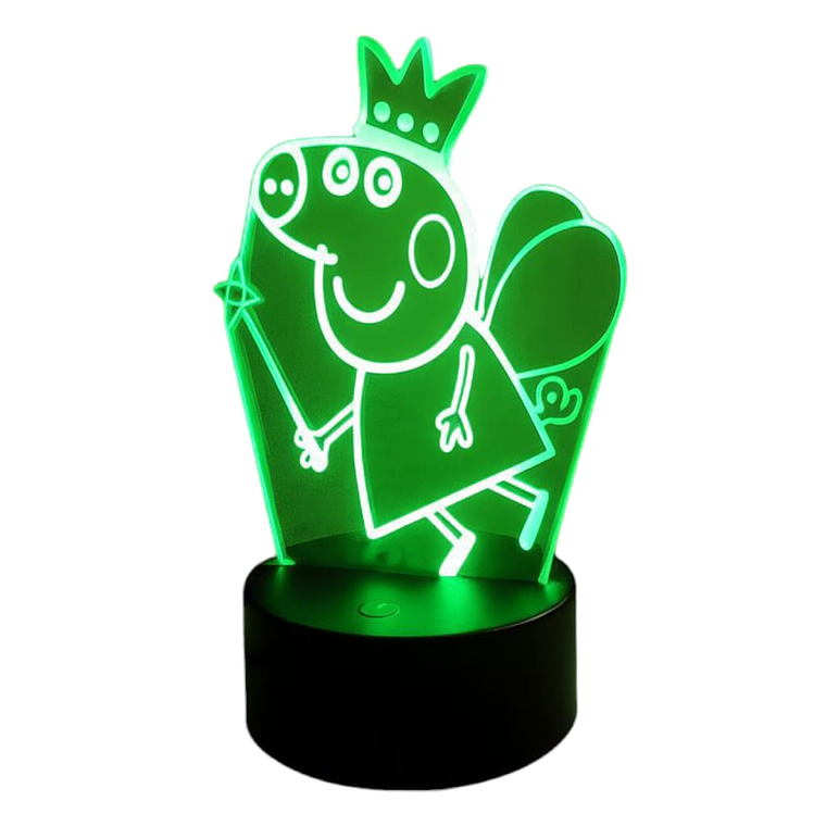 Lampara 3D Peppa Pig de 7 colores 3