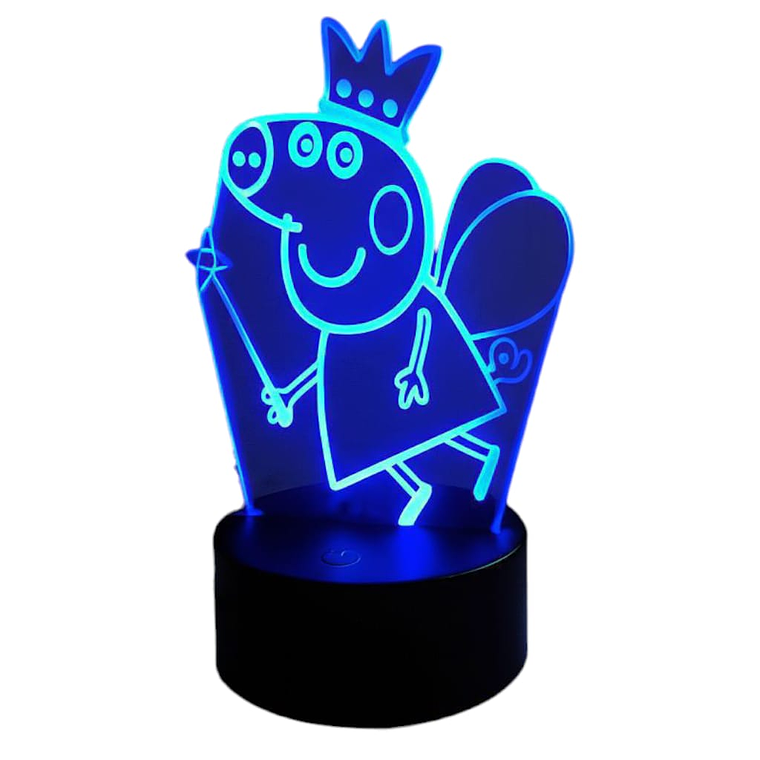Lampara 3D Peppa Pig de 7 colores 2