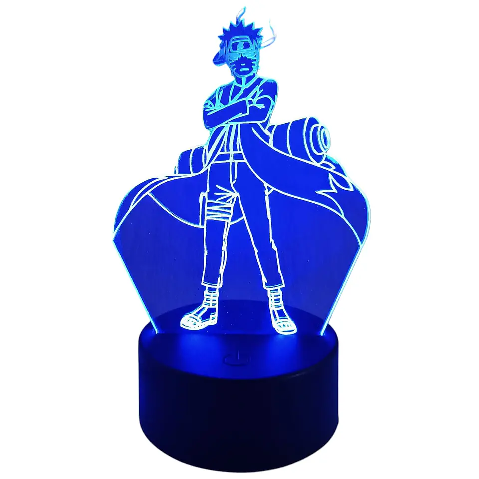 Lampara 3D Naruto de 7 colores 3