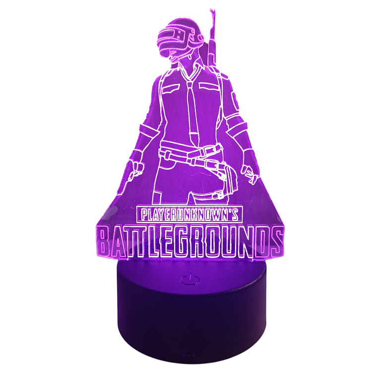Lampara 3D PUBG Battlegrounds De  7 colores 4