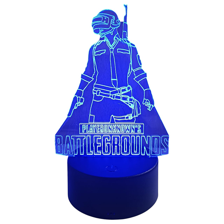 Lampara 3D PUBG Battlegrounds De  7 colores 3