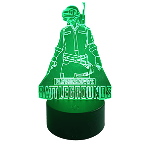 Lampara 3D PUBG Battlegrounds De  7 colores