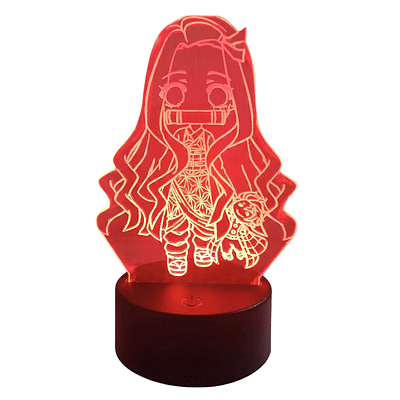 Lampara 3D Nezuko Chibi De 7 colores