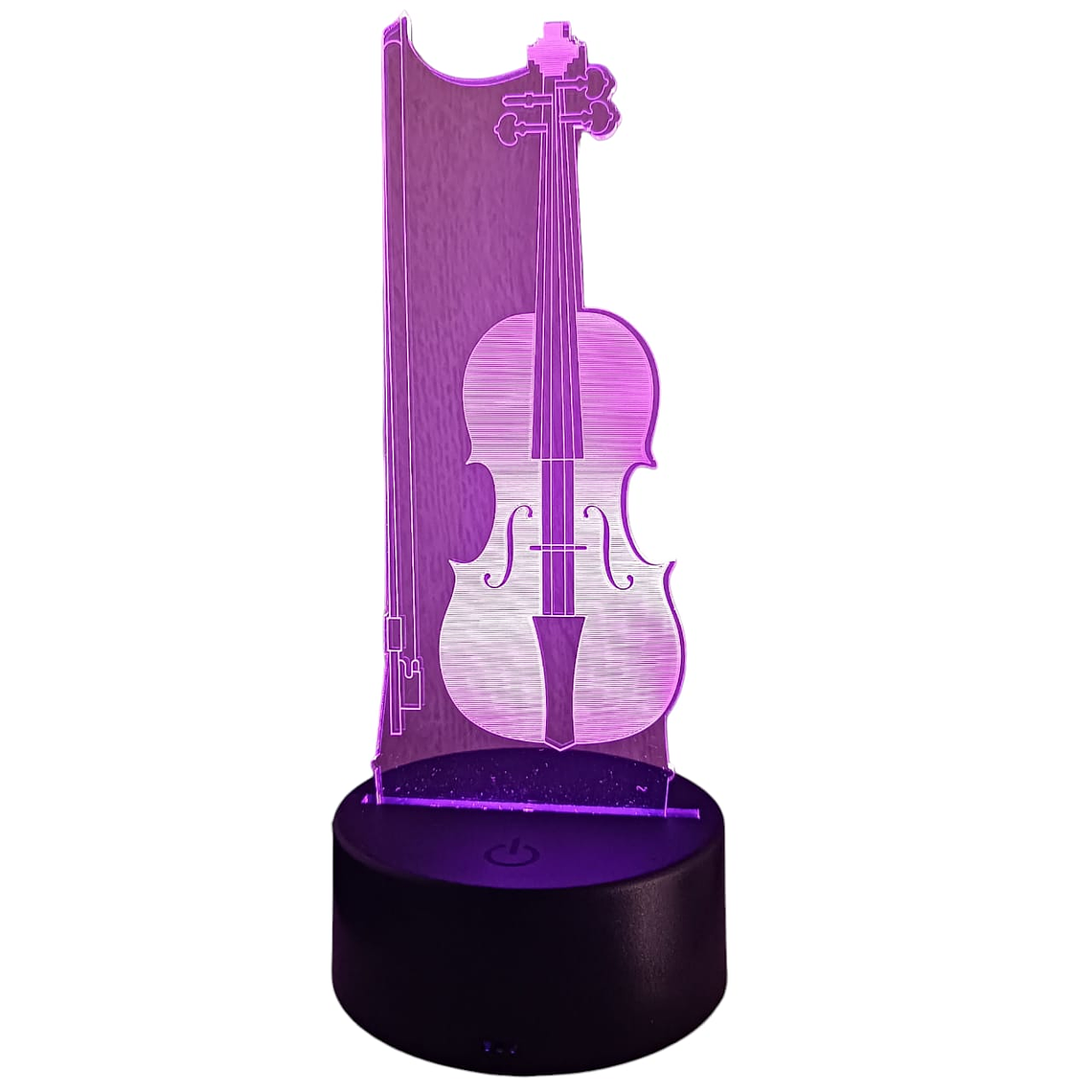 Lampara 3D Violin de 7 colores  2