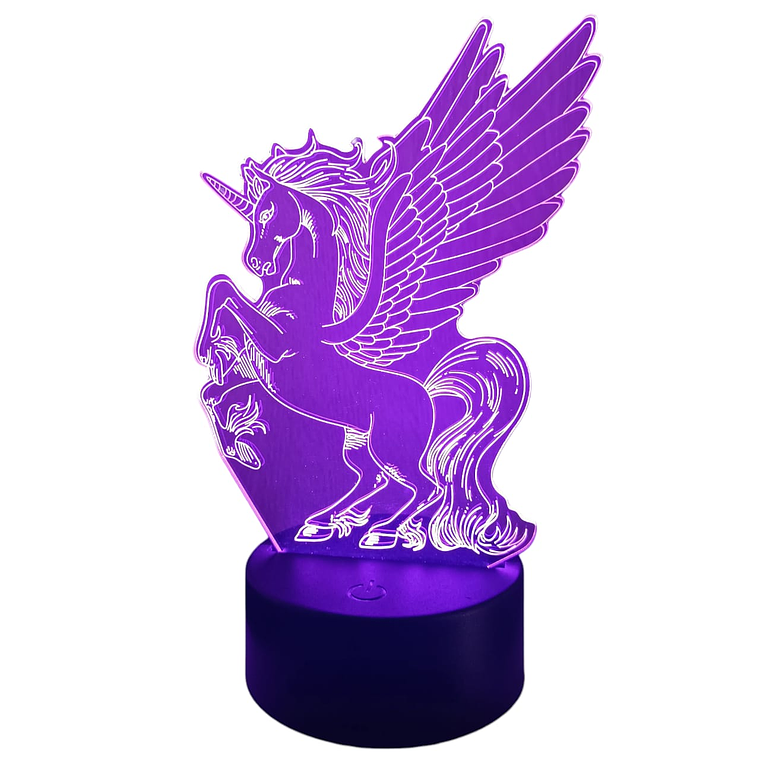 Lampara 3D Unicornio de fantasía de 7 colores 6