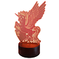 Lampara 3D Unicornio de fantasía de 7 colores - Miniatura 5