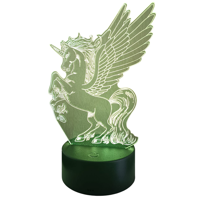 Lampara 3D Unicornio de fantasía de 7 colores 4