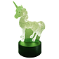 Lampara 3D Unicornio Magico de 7 colores - Miniatura 5