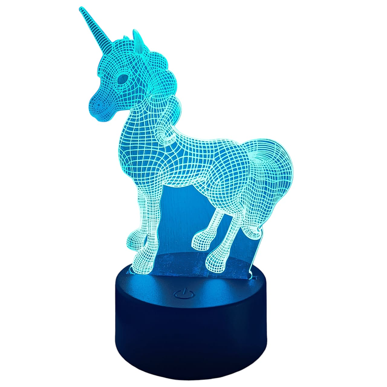 Lampara 3D Unicornio Magico de 7 colores 2