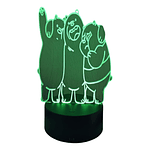 Lampara 3D Osos Escandalosos 7 colores