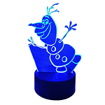 Lampara 3D Olaf  7 colores