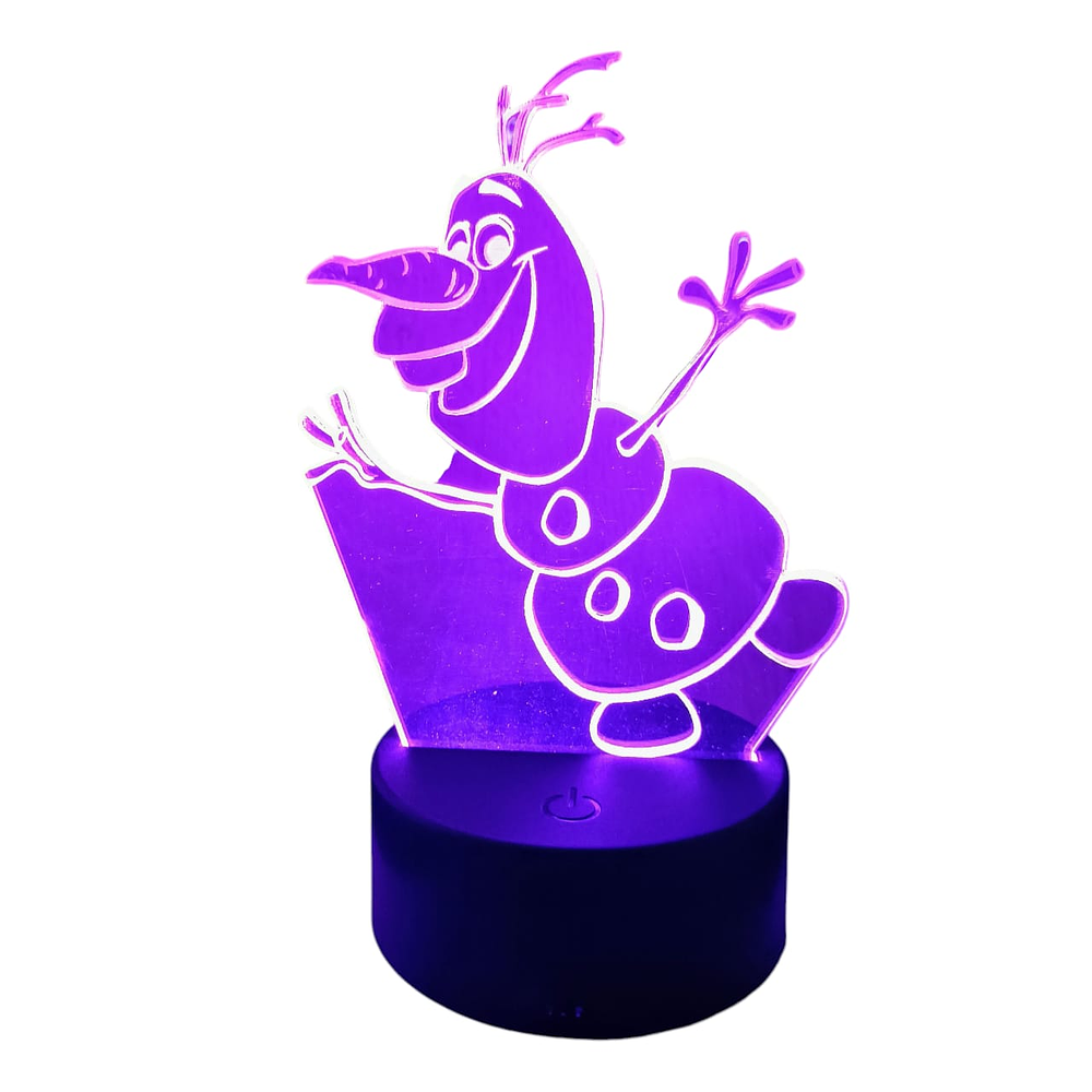 Lampara 3D Olaf  7 colores