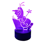 Lampara 3D Olaf  7 colores