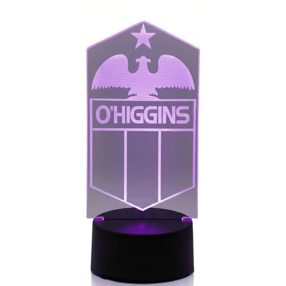 Lampara 3D O'Higgins de 7 colores 3