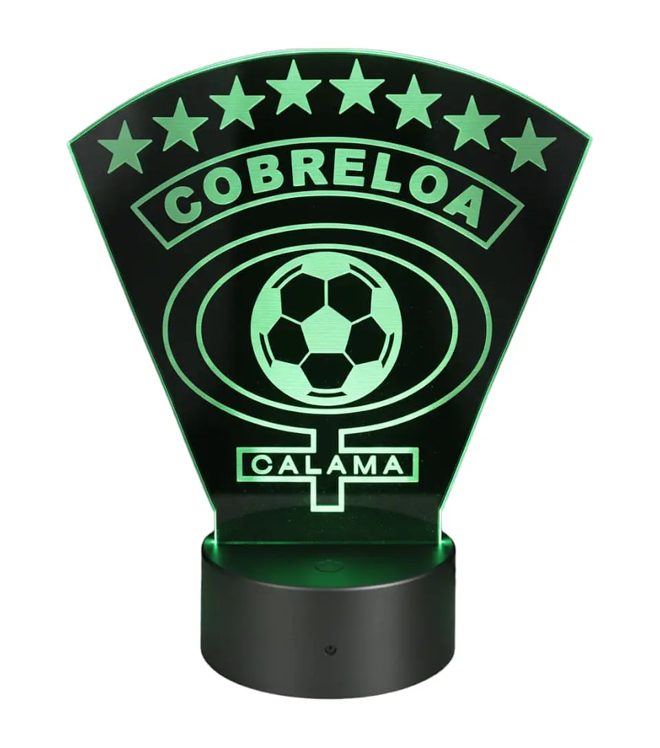 Lampara 3D Cobreloa de 7 colores 3
