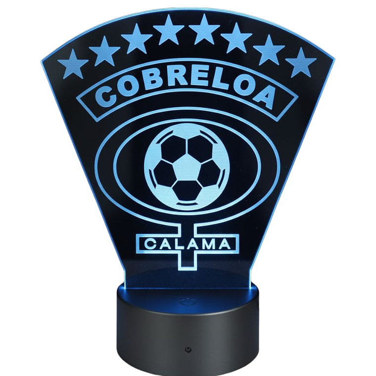 Lampara 3D Cobreloa de 7 colores 2