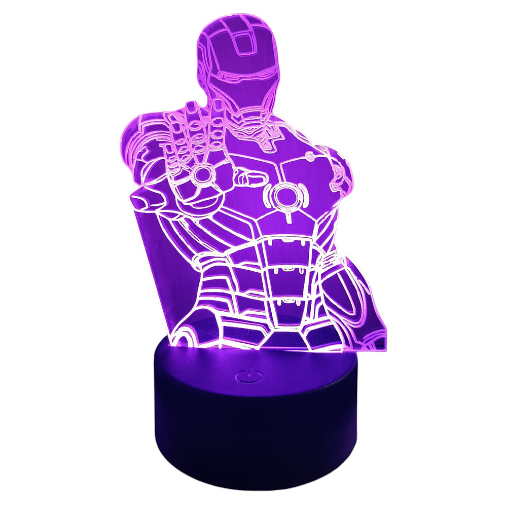 Lampara 3D Iron Man 7 colores