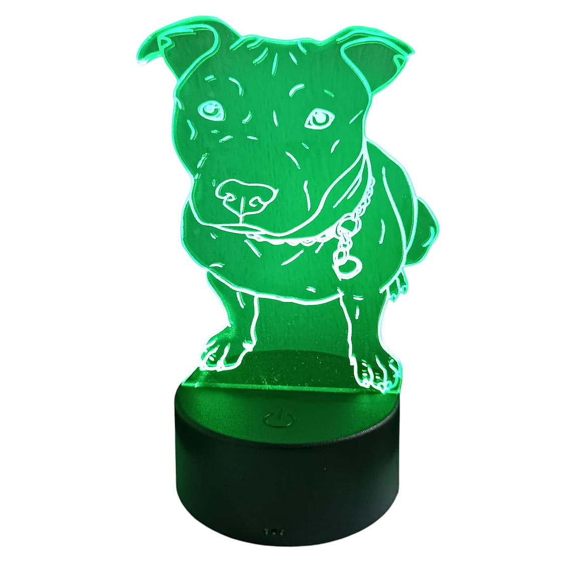 Lampara 3D Pitbull de 7 colores 3