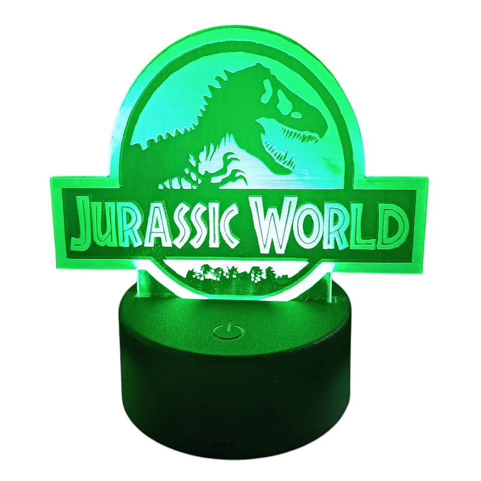 Lampara 3D Jurassicc World 7 colores 1