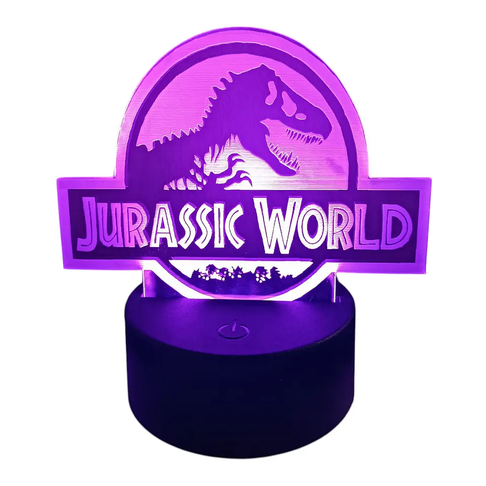 Lampara 3D Jurassicc World 7 colores 4
