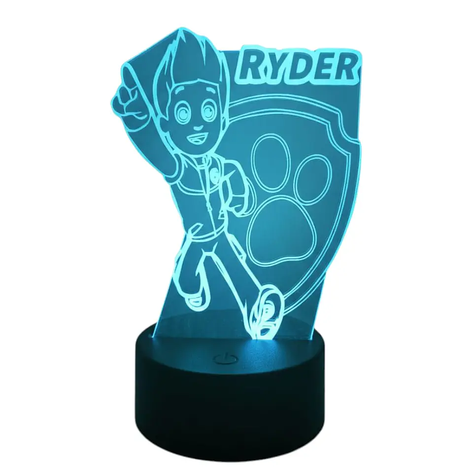 Lampara 3D Ryder 7 colores 1