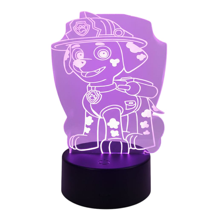 Lampara 3D Marshall Paw patrol 7 colores 2