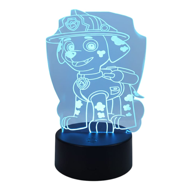Lampara 3D Marshall Paw patrol 7 colores 3