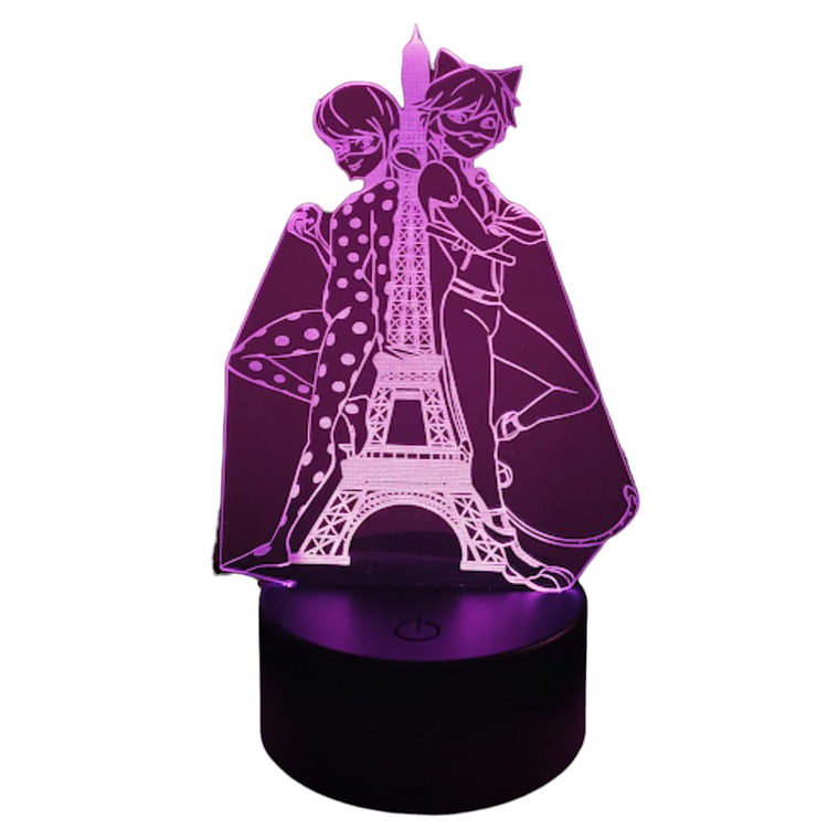 Lampara 3D LadyBug 7 colores 3