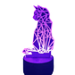 Lampara 3D Gato Holografico de 7 colores - Miniatura 1