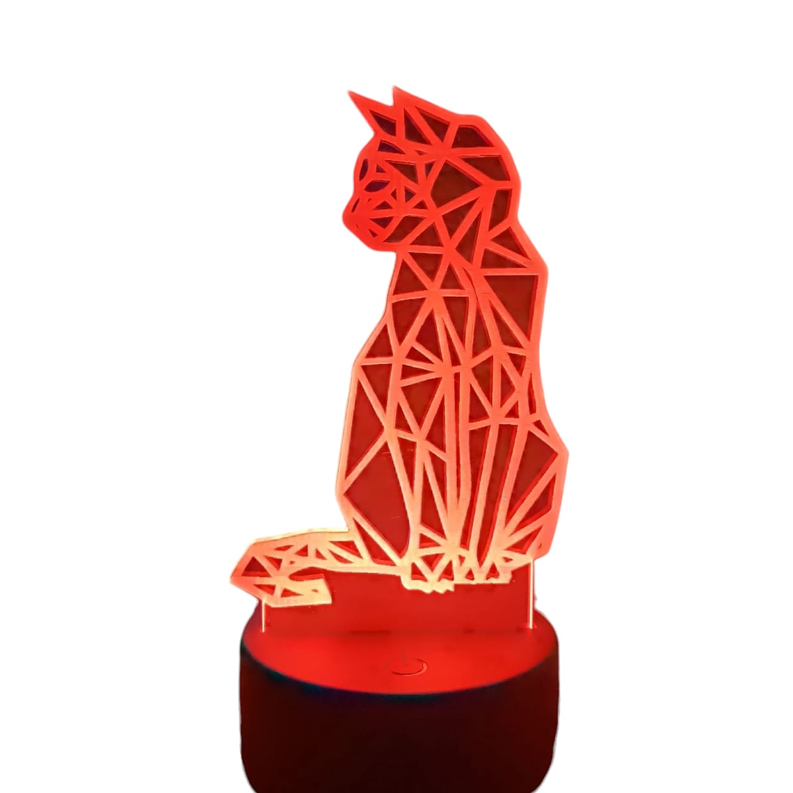 Lampara 3D Gato Holografico de 7 colores 4