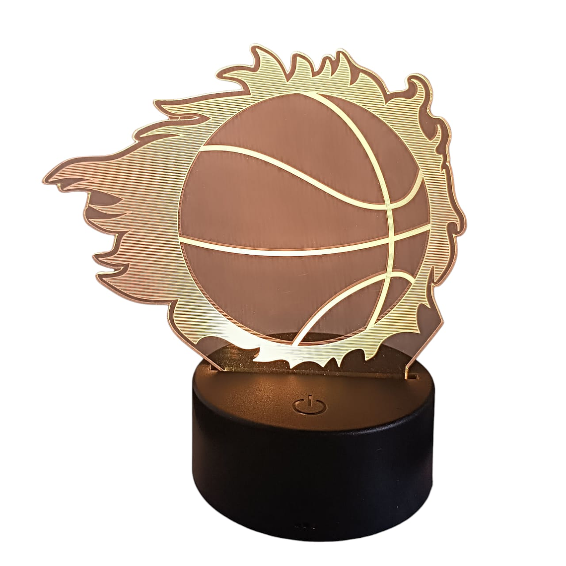 Lampara 3D Pelota Basquetbol  de 7 colores 2