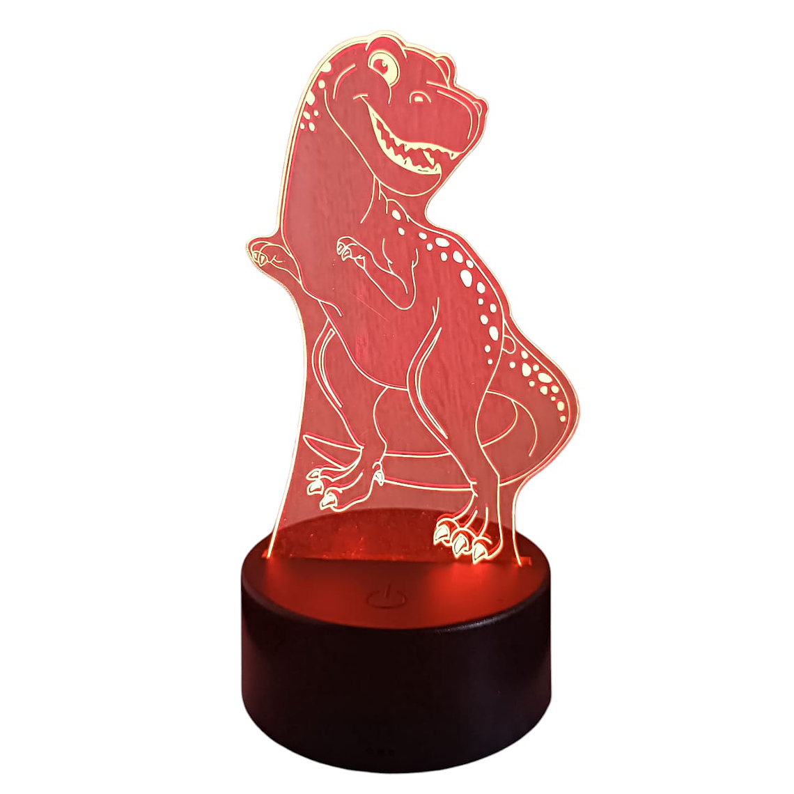 Lampara 3D Dinosaurio Feliz de 7 colores 1