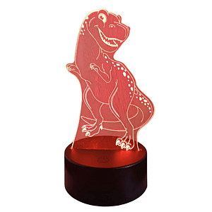Lampara 3D Dinosaurio Feliz de 7 colores