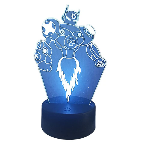Lampara 3D Robot de 7 colores