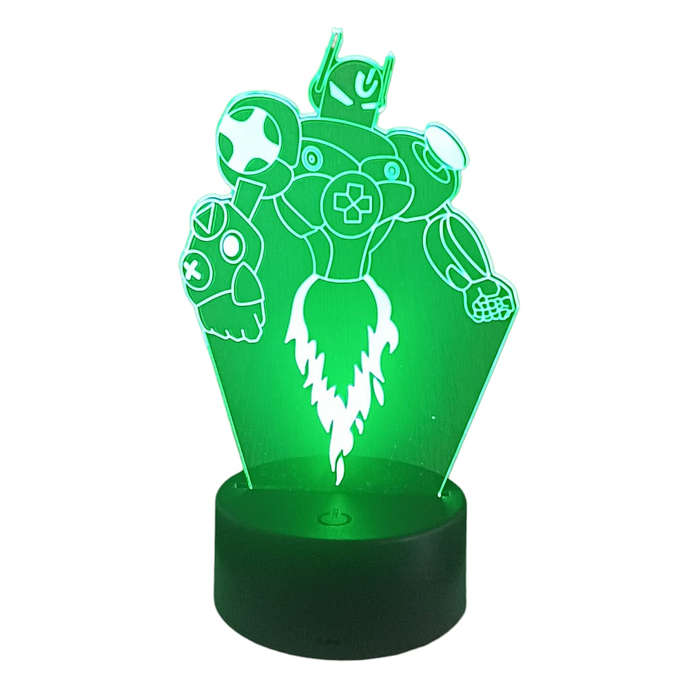 Lampara 3D Robot de 7 colores