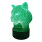 Lampara 3D Puma de 7 colores - Miniatura 2