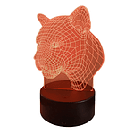 Lampara 3D Puma de 7 colores