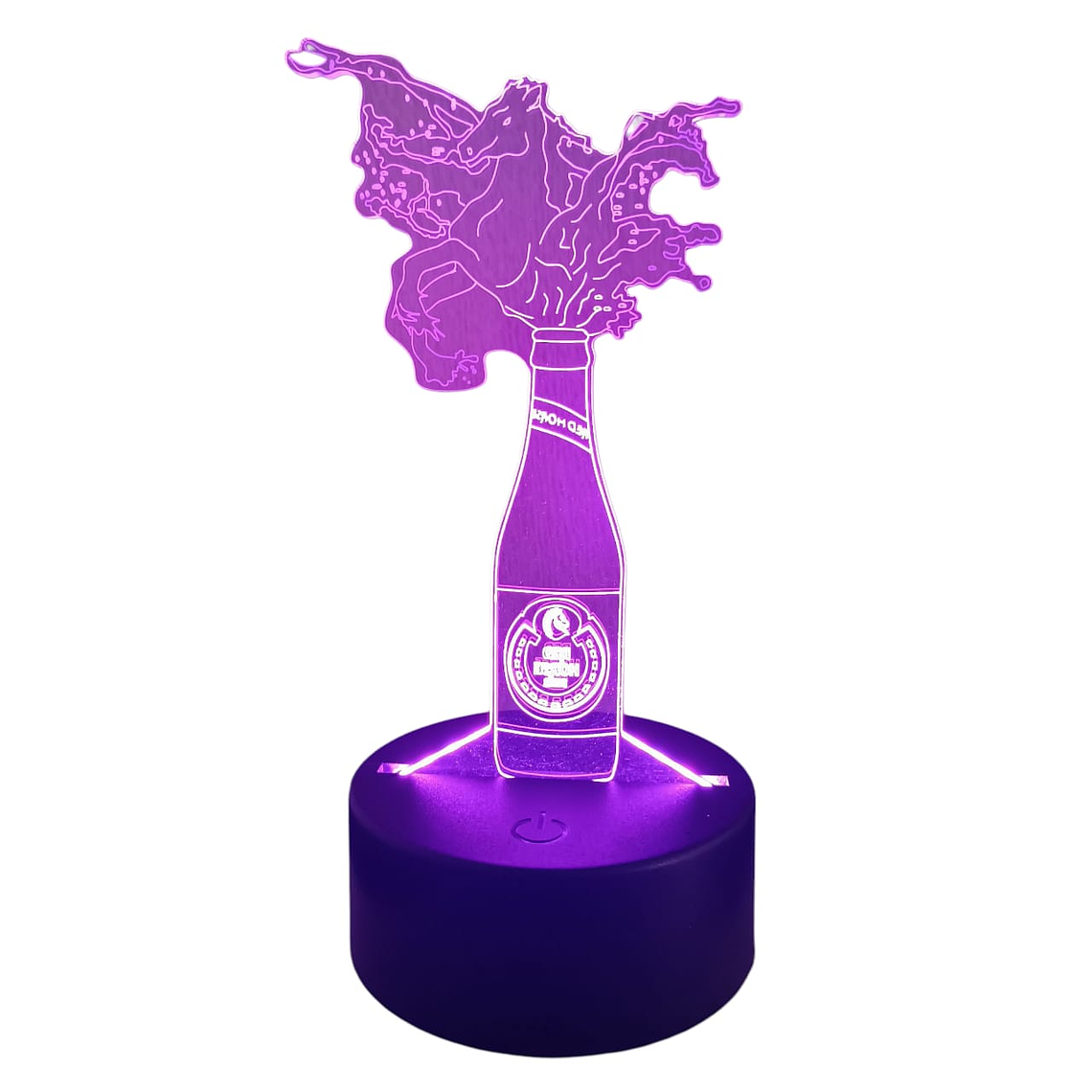 Lampara ilusión 3D Cerveza Red Horse de 7 colores 3