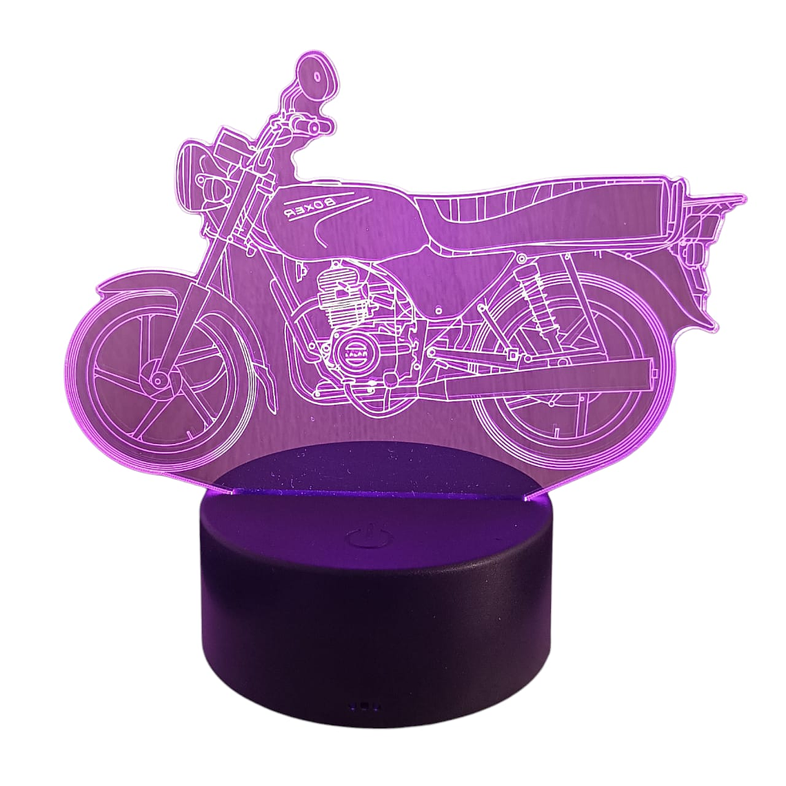 Lampara ilusión 3D Moto Clasica de 7 colores 2