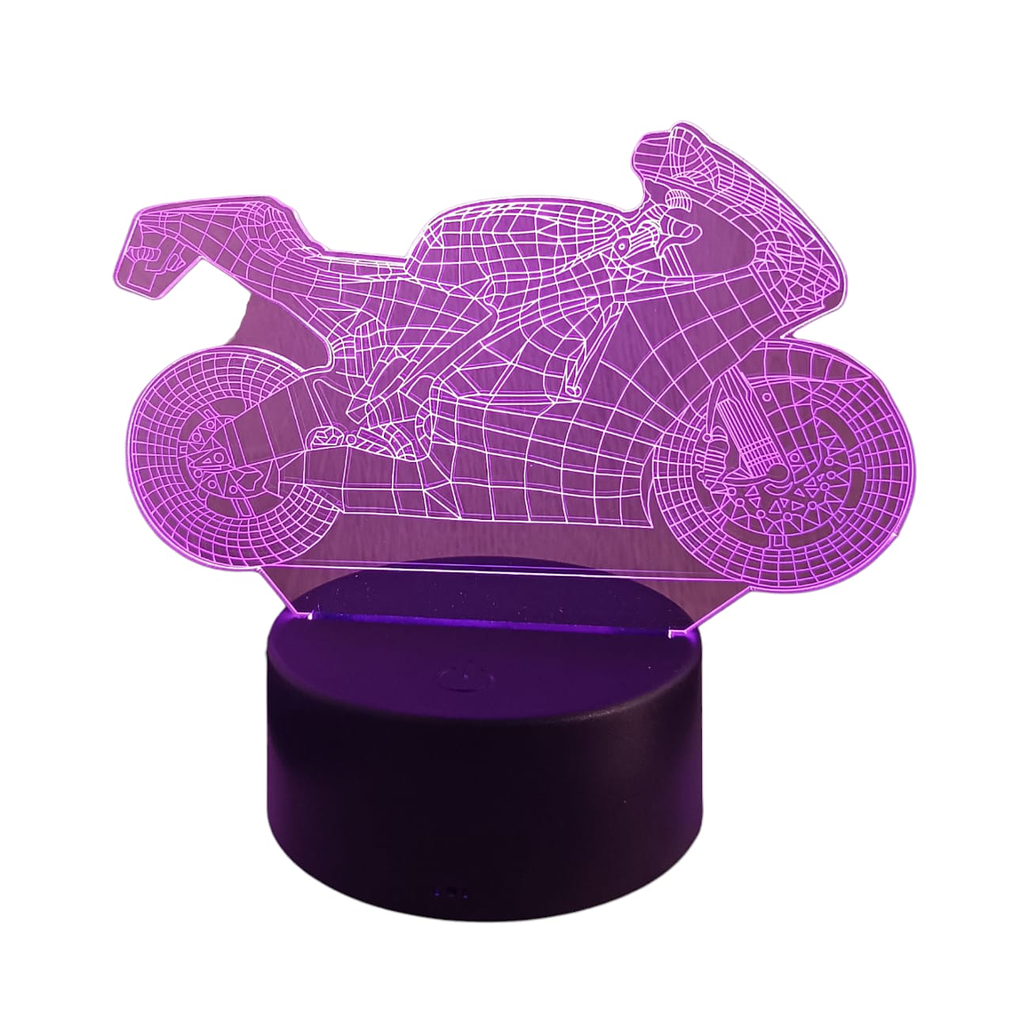 Lampara ilusión 3D Moto Clasica de 7 colores 2