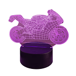 Lampara ilusión 3D Moto Clasica de 7 colores