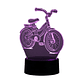 Lampara 3D Bicicleta de 7 colores - Miniatura 2