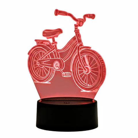 Lampara 3D Bicicleta de 7 colores
