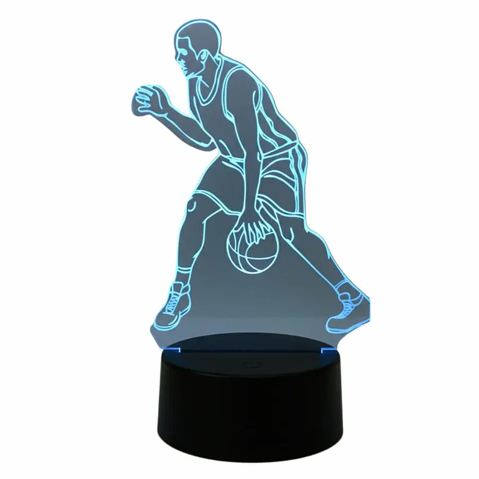 Lampara 3D Baloncesto de 7 colores 3