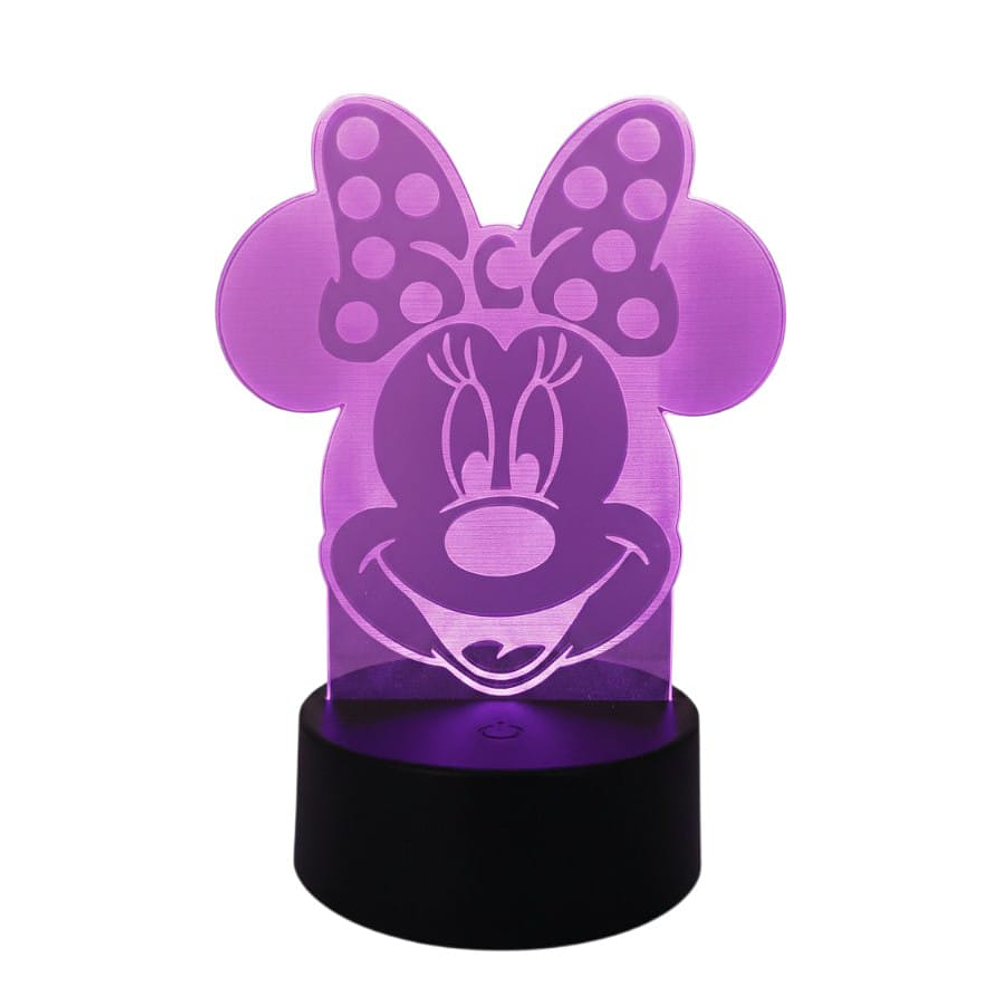 Lampara 3D Minnie de  7 colores
