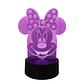 Lampara 3D Minnie de  7 colores - Miniatura 1