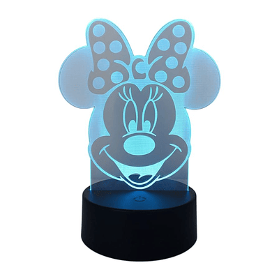 Lampara 3D Minnie de  7 colores