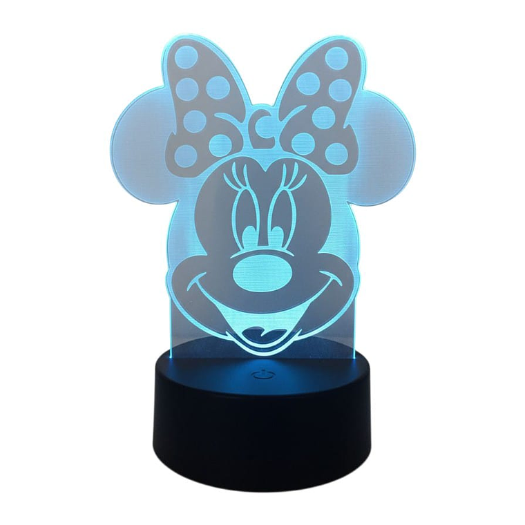 Lampara 3D Minnie de  7 colores 2